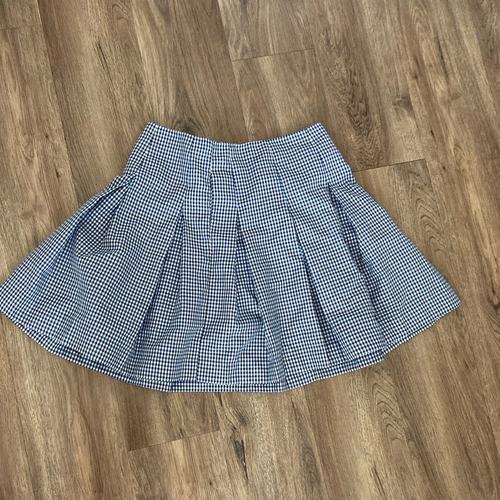 Dennis Blue Checkered Junior Skirt